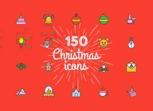 150 Christmas Vector Icons
