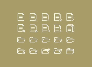 Document and Folders Icons