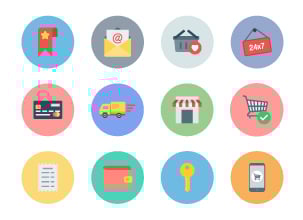 Flat E-commerce Icons