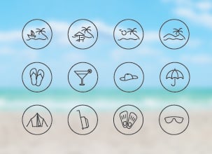 Holiday and Travel Icon Pack